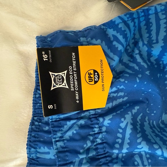 Speedo Eco Blue Patterned Swim Trunks - Picture 5 of 5